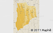 Physical Map of Lucapa, shaded relief outside