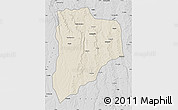 Shaded Relief Map of Lucapa, desaturated