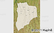 Shaded Relief Map of Lucapa, satellite outside