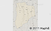 Shaded Relief Map of Lucapa, semi-desaturated