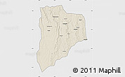 Shaded Relief Map of Lucapa, single color outside