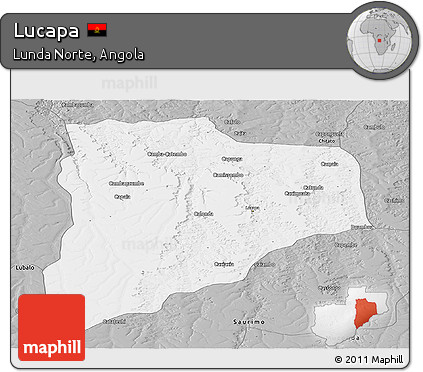 Gray Panoramic Map of Lucapa
