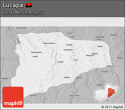 Gray Panoramic Map of Lucapa