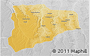 Physical Panoramic Map of Lucapa, lighten, desaturated