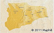 Physical Panoramic Map of Lucapa, lighten