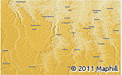 Physical Panoramic Map of Lucapa