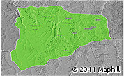 Political Panoramic Map of Lucapa, desaturated