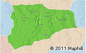 Political Panoramic Map of Lucapa, lighten