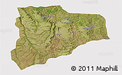 Satellite Panoramic Map of Lucapa, cropped outside