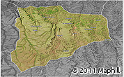 Satellite Panoramic Map of Lucapa, desaturated