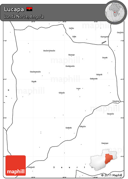 Blank Simple Map of Lucapa