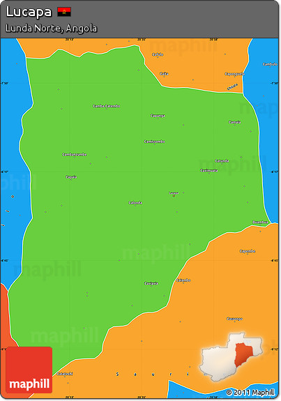 Political Simple Map of Lucapa