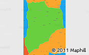 Political Simple Map of Lucapa