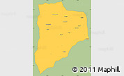 Savanna Style Simple Map of Lucapa, single color outside