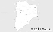 Silver Style Simple Map of Lucapa, single color outside