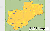 Savanna Style Simple Map of Lunda Norte, cropped outside