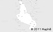 Silver Style Simple Map of Xa-Muteba