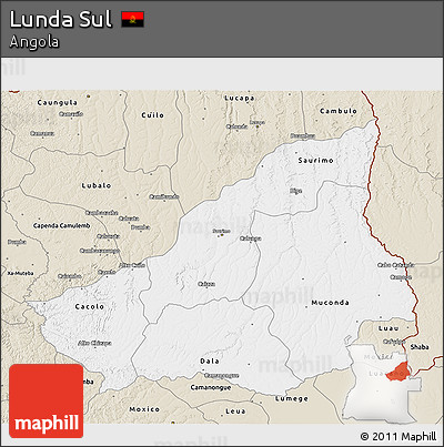 Classic Style 3D Map of Lunda Sul