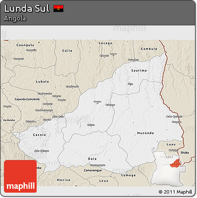 Classic Style 3D Map of Lunda Sul