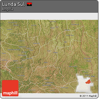 Satellite 3D Map of Lunda Sul