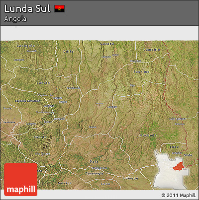 Satellite 3D Map of Lunda Sul