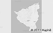 Gray 3D Map of Cacolo, single color outside