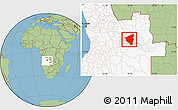 Savanna Style Location Map of Cacolo, highlighted country
