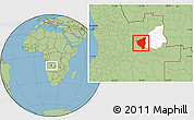 Savanna Style Location Map of Cacolo, highlighted parent region