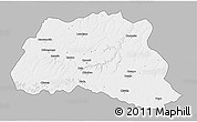 Gray 3D Map of Dala, single color outside