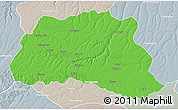 Political 3D Map of Dala, lighten, semi-desaturated