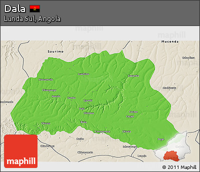 Political 3D Map of Dala, shaded relief outside