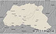Shaded Relief 3D Map of Dala, darken, desaturated