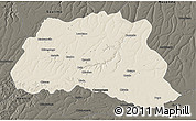 Shaded Relief 3D Map of Dala, darken