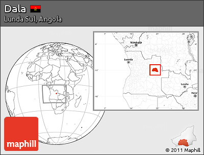Blank Location Map of Dala, within the entire country