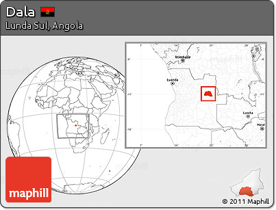 Blank Location Map of Dala, within the entire country