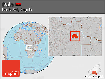Gray Location Map of Dala