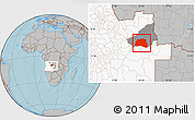 Gray Location Map of Dala, highlighted country, highlighted parent region, hill shading