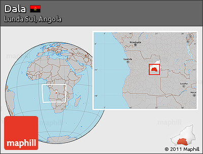 Gray Location Map of Dala, highlighted parent region, within the entire country