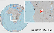 Gray Location Map of Dala, highlighted parent region, within the entire country, hill shading