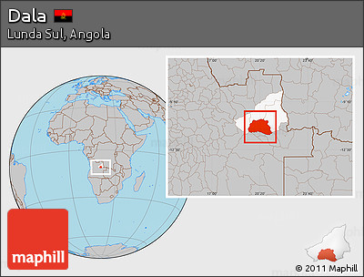 Gray Location Map of Dala, highlighted parent region
