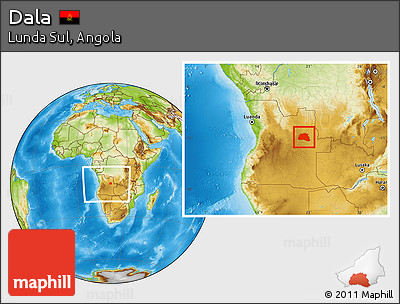 Physical Location Map of Dala, within the entire country