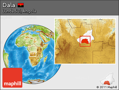 Physical Location Map of Dala, highlighted parent region