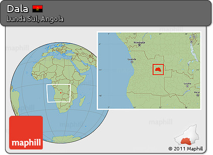 Savanna Style Location Map of Dala, within the entire country