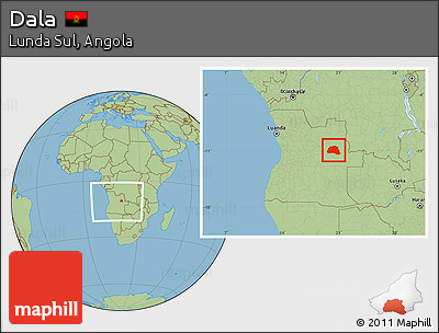 Savanna Style Location Map of Dala, within the entire country