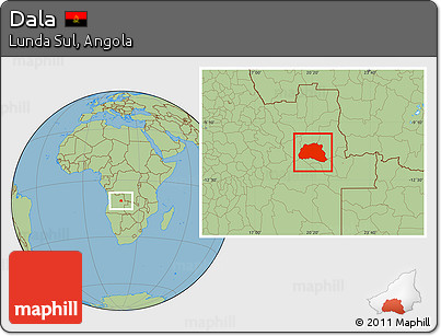 Savanna Style Location Map of Dala