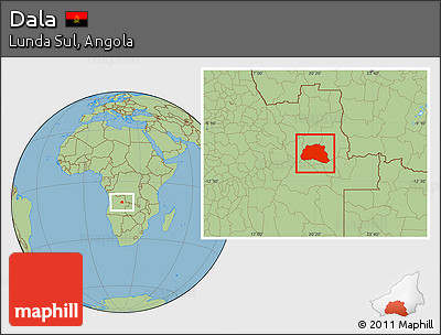 Savanna Style Location Map of Dala