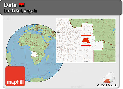 Savanna Style Location Map of Dala, highlighted country