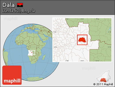 Savanna Style Location Map of Dala, highlighted country