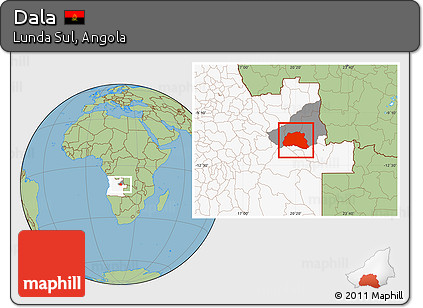 Savanna Style Location Map of Dala, highlighted country, highlighted parent region