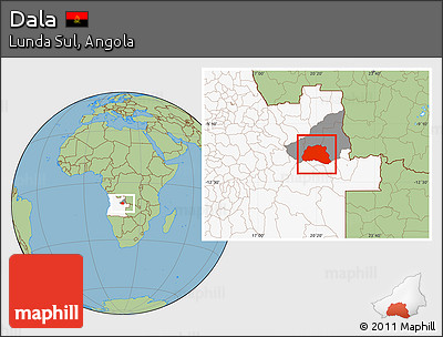Savanna Style Location Map of Dala, highlighted country, highlighted parent region